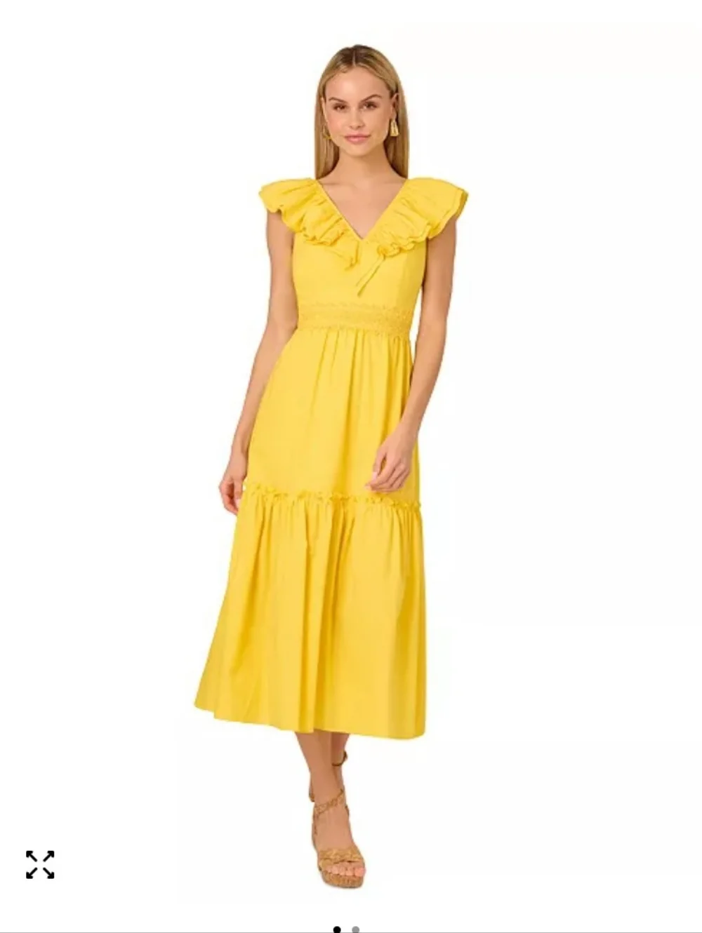 Adrianna Papell Woman Rofflo Midi Dress - Picture 1 of 9